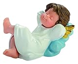 Pintado a mano Nadal Figura Decorativa ángel soñador, Resina, Multicolor, 8.50x13.00x9.00 cm