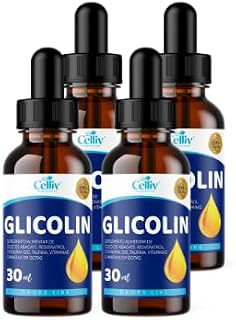 Kit Com 4 - Glicolin (Óleo de Abacate + Resveratrol + Coenzima Q10 + Taurina) 30ml Celliv
