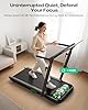 UREVO Foldimix 5 Treadmills for Home, Walking Pad with Adjustable Handle Bar, Multi-Functional Workstation Treadmill, Dual Brushless Motorized, 14-Point Shock Absorption, Compact Design