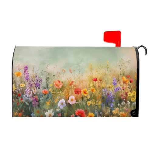 Kawani Spring Floral Mailbox Cover Magnetic 21x18 Inch Spring/Summer/Easter Decor