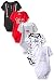 Calvin Klein Baby Boys' Assorted Short Sleeve Bodysuit, Red/Black/Stars, 3-6 Months (Pack Of 5)