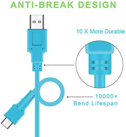 HEATFUN USB C Charger for Nintendo Switch, Fast Charging Cable for Nintendo Switch, MacBook, Pixel C, LG Nexus 5X G5, Nexus 6P/P9 Plus, One Plus 2, Sony XZ and More - Blue (4.92ft)