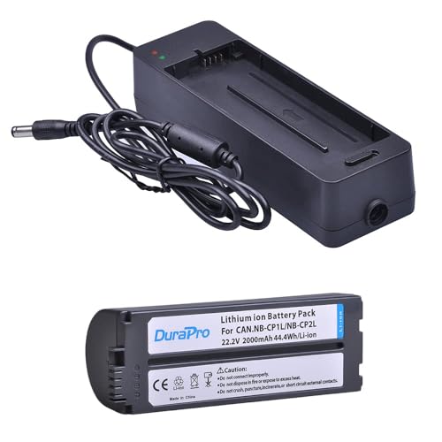 DuraPro 1Pc 2000mAh NB-CP2L NB CP2L Battery + Charger Adapter for Canon NB-CP1L CP2L SELPHY CP100 CP200 CP300 CP400 CP510 CP600 Photo Printers