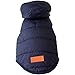 Vecomfy Fleece Lining Extra Warm Dog Hoodie in Winter for Large Dogs Jacket Pet Coats with Hooded,Blue XL