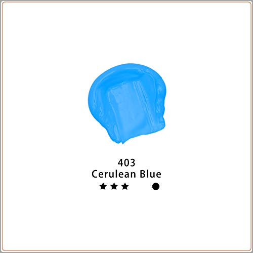 Artecho Blue Acrylic Paint, Cerulean Blue Paint (120ml / 4.05oz) Tubes, Art Craft Paints for Canvas, Rock, Stone, Wood, Fabric, Art Supplies