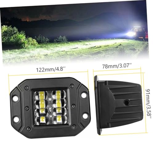Parliky 2 piezas Focos LED para Coche Resistentes al Agua Luz de Trabajo Incorporada para Conducción Segura y Visión Amplia Nocturna Pack de Unidades
