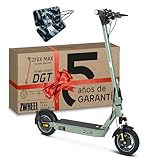 ZWHEEL ZFOX MAX Street Hunter | Patinete Eléctrico Adultos Homologado DGT - 800W MAX, 50km Autonomía, IP54 Resistencia al Agua, Ruedas 10' - Llave NFC, Intermitentes, Doble Suspensión, Frenos AER