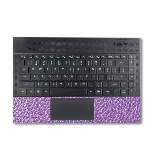 Image of MightySkins Carbon Fiber Skin Compatible with Alienware X14 R2 (2023) Full Wrap Kit - Purple Pleather | Protective, Durable Textured Carbon Fiber Finish | Easy to Apply | Made in The USA