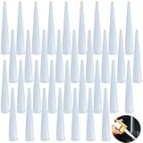 50Pcs Caulk Nozzles Plastic Pipe Caulking Tips Caulking Gun extender Caulk Nozzle Tip Tool,White