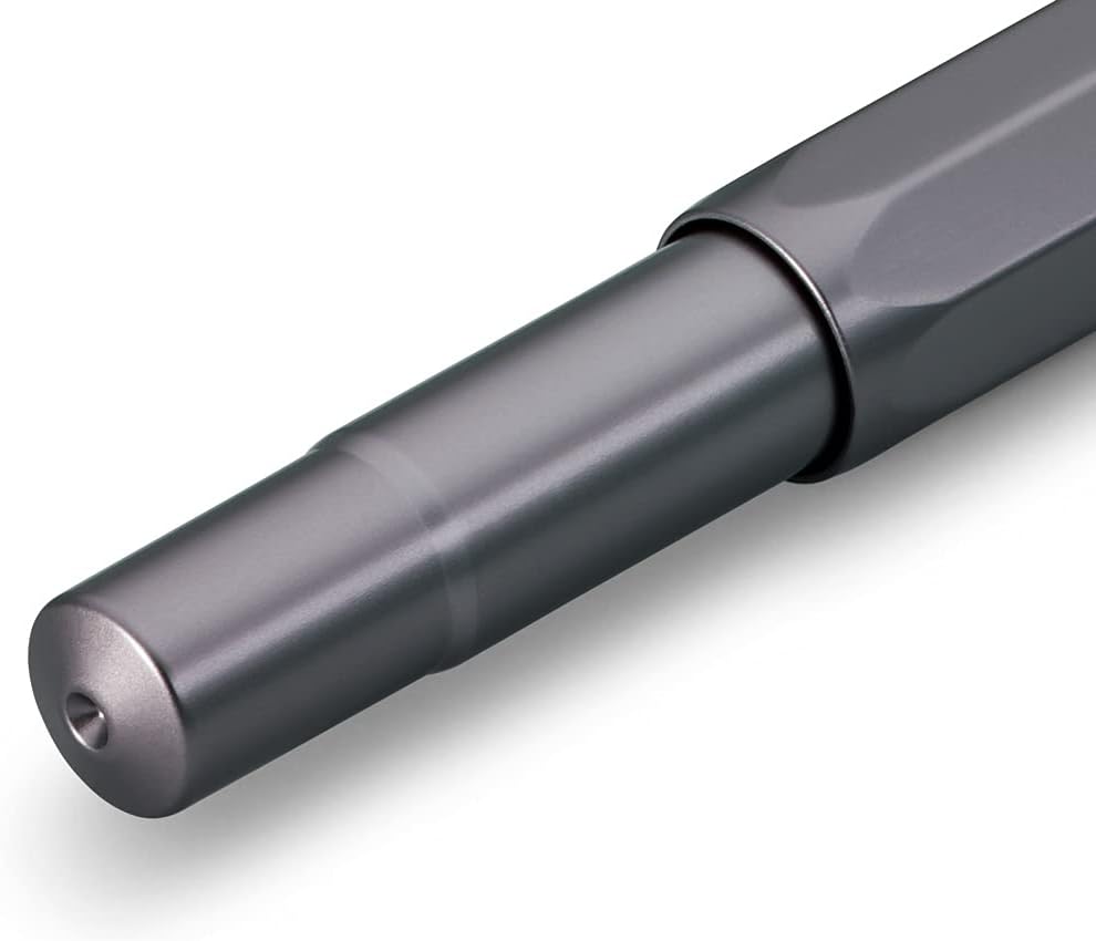 Kaweco AL SPORT Fountain Pen Anthracite I Premium Fountain Pen for Ink Cartridges 13 cm I Nib: F (Fine)