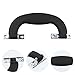 6-Pack Antrader Plastic 150mm Long Luggage Trunk Pull Handle Suitcase Side Holder, Black