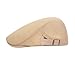 Lopsity Men Mesh Flat Cap Breathable Summer Newsboy Hat Beret Hat Summer Cap Adjustable Newsboy Beret Cap Cabbie Flat Caps (Beige)