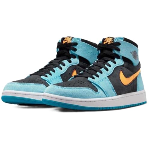 Nike Men's Jordan 1 High Zoom Air CMFT Bleached Aqua/Bright Citrus DV1307-408 - Size 9