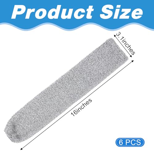 Image of 6 PCS Dusters Replacement Cloth Retractable Gap Dust Cleaner Cloths Microfiber Duster Brush Replacement Cloths Reusable Hand Duster Microfiber Retractable for Sofa Appliance Under Refrigerator