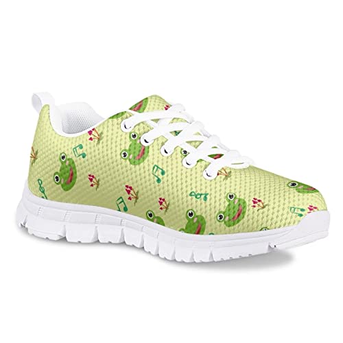 GIFTPUZZ Children Running Sport Shoes Lace-up Breathable Sneakers Air-mesh Athletic Trainers2