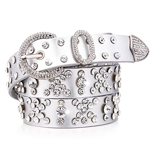 Ceinture réglable pour femme ornée de strass brillants pour ajuster toutes les jupes