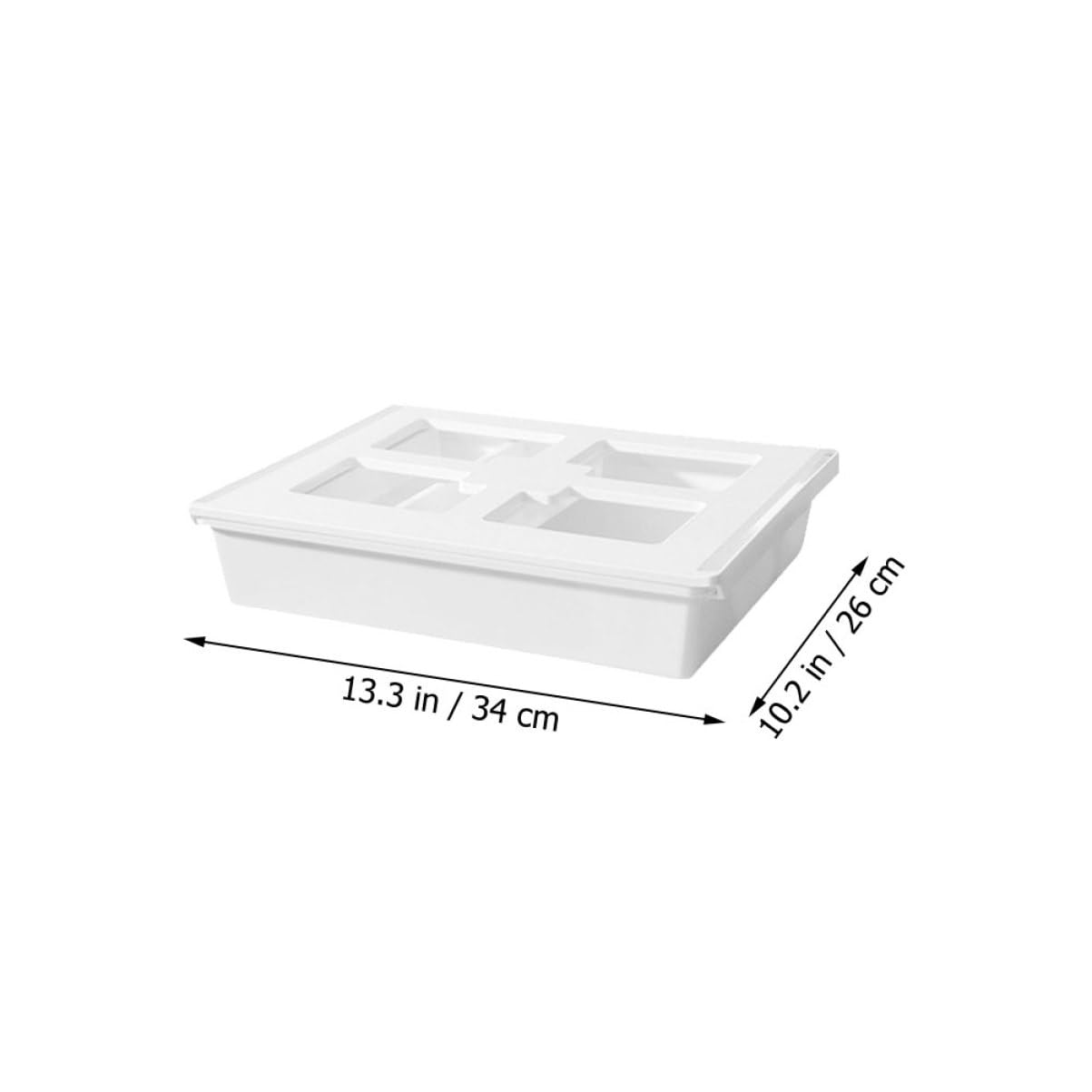 STOBOK Scatola Porta Oggetti in Plastica Resistente per Organizzatore Sotto la Scrivania Contenitore Salvaspazio per Cancelleria Strumenti Cosmetici