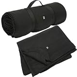 Brandit FLEECEDECKE BW Army Outdoor Winter Decke Fleece Bundeswehr CAMPINGDECKE, Farbe:Schwarz