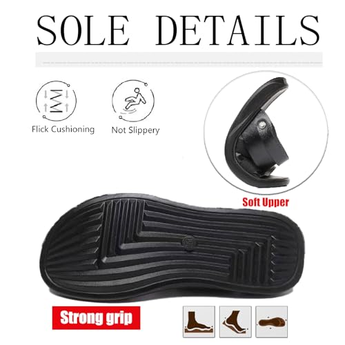 Men's Leather Casual Flat Sandals with Adjustable Dual-Purpose Strap Comfort Soft Bottom Open Toe Slip-On Slides Summer Anti-Slip Beach Sandals4