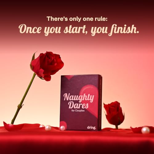 Image of Dring Naughty Dares for Couples | 48 Cards, Adult, Exciting Categories | Dare Based Action Couple Card Game | Date Night, AnniversaryGift, Romantic Gift