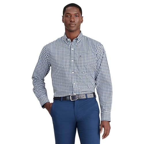 IZOD Men's Advantage Performance Plaid Long Sleeve Stretch Button Down Shirt, Black, Small by IZOD - Used condition - US$35.82