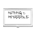 Quote Nothing is Impossible Business Card Holder Case Pocket Box Wallet
