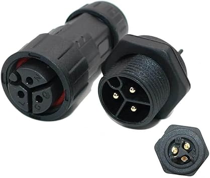 M19 Male and Female Aviation Plug 3-Pin Panel Front Mount Waterproof Connector Solar Waterproof Connector