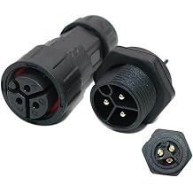 M19 Male and Female Aviation Plug 3-Pin Panel Front Mount Waterproof Connector Solar Waterproof Connector