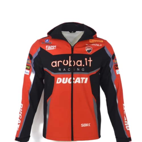 SPONYBORTY Sudaderas con capucha Chaqueta traje de carreras Chaqueta de punto para Du-CAti Hombres Sudadera con cremallera para jóvenes Ropa de ciclismo Motocicleta Niños/A/L