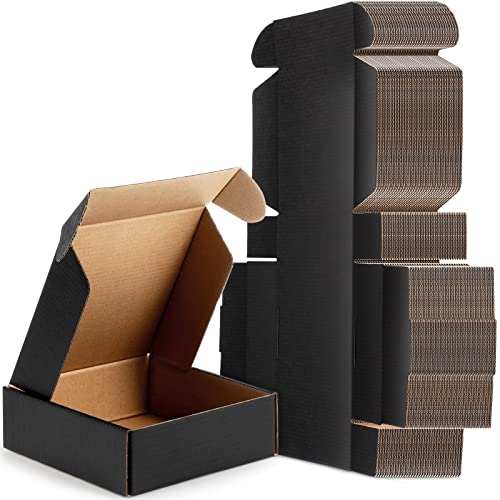 6 X 6 X 2 Inches Small Black Shipping Boxes For Small Business Pack Of 50 Cardboard Packaging Boxes Corrugated Mailer Boxes For Shipping Packaging Storage Craft Giving #TOP28