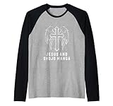 libro shojo manga/christian jesus e shojo manga! ' slogan maglia con maniche raglan