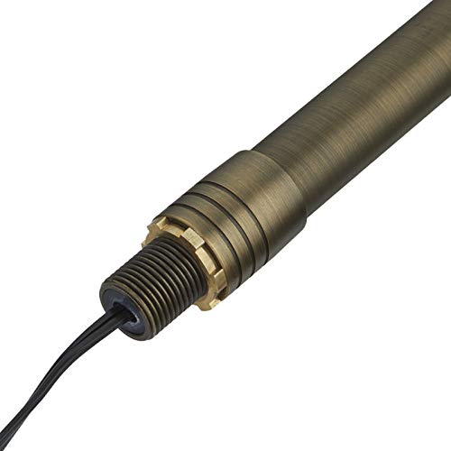 VOLT Conehead 12V Brass Mini Path Light (7" Shade, 15" Tall)