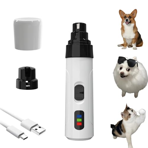 MCOURASOY Silent Groom Pro Nail Grinder, Dog Nail Trimmer Grinders,Super Quiet Pet Paws Grooming Smoothing Tool,Rechargeable USB Charging Pet Nail Grinder for Small Medium Large Dogs & Cats
