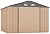 10 x 8 FT Outdoor Storage Shed, Metal Tool Shed Storage House with Lockable Doors & Air Vents, Waterproof Garden Steel for Backyard, Garden, Lawn, Patio, Brown