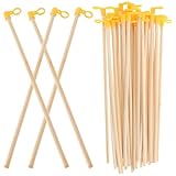 VORCOOL 向けDIYランタン用木製ランタンスティック30本セット 耐久性のある提灯ハンドル 屋外フェスティバル用提灯吊り棒