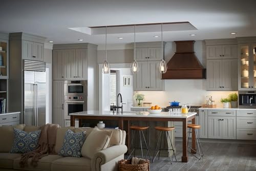 Kichler Tao 12" Kitchen Pendant in Brushed Nickel Finish, (12" H x 8" W), 44054NI by Kichler - Used condition - Image 3
