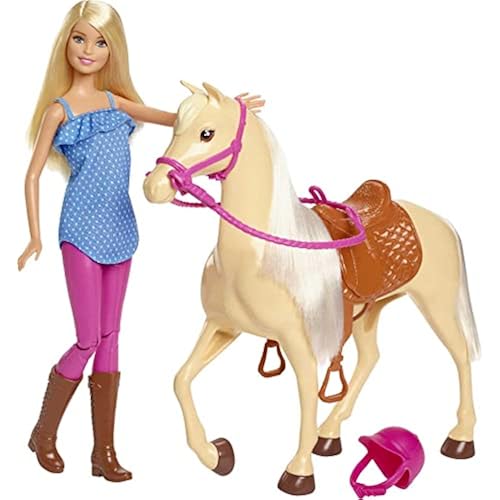 Barbie Playet with Blonde Fashion Doll in Riding Outfit