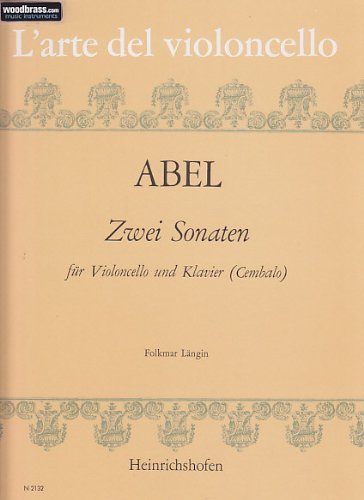 Partitions classique HEINRICHSHOFEN ABEL C. F. - 2 SONATEN - VIOLONCELLE ET PIANO Violoncelle