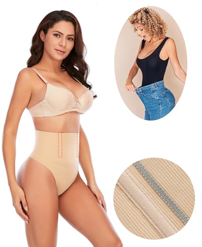 Image of Womens Thong Shapewear Mid to High Waisted Shaper Thong WN0017