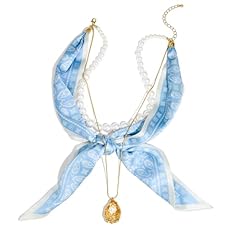 Scarf pearl shell necklace