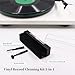 Mayrecords Record Cleaning Kit, Anti Static 3-in-1 Record Cleaning Velvet Brush - with Dust Remover Cleaning Brush and Turntable Stylus Cleaning Brush for Record Player Turntable