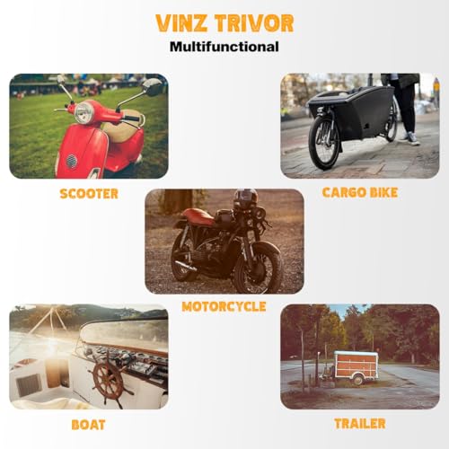 Foto von VINZ Trivor Kettenschloss ø11mm | ART 4 Zertifikat | Motorradschloss Kette Mopedschloss | sicheres Motorrad schloss Roller & E-scooter & Panzerschloss | 120-300 cm x (300cm)