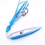 Peso: 150g 180g 200g NO LOGO ZZB-Lure, 150g 180g 200g Inchiku Plantilla Japón Metal Jigging Ship Bottom con calamares Pulpo Asistencia de faldón Ganchos (Color : Blue, Size : 150g)