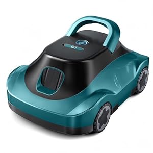 Poolroboter, Kabelloser Poolsauger Akku, Poolroboter Akku Boden, 180 Min Laufzeit, Auto-Parking, 2.7L Filterkorb, Poolreiniger Pool Bodensauger für Aufstell- und Einbaubecken bis 200m²