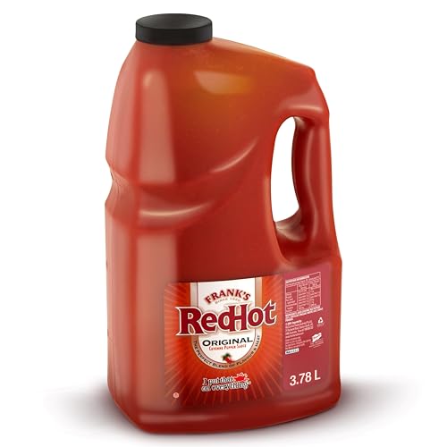 Franks Redhot Original Cayenne Pepper Hot Sauce, 1 Gal - One Gallon Bulk Container Of Cayenne Pepper Hot Sauce To Add Flavorful Heat To Entrees, Sides, Snacks, And More