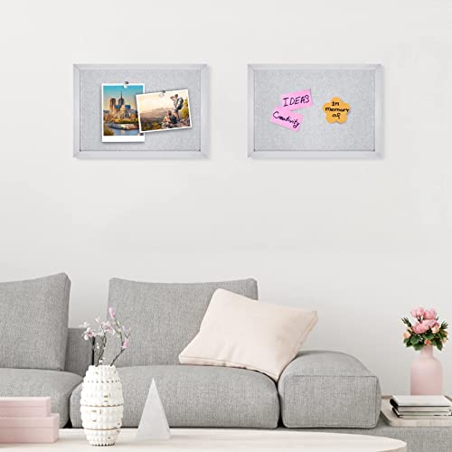 Toraso Cork Board Bulletin Board, Cork Boards For Walls With Pins, Eye Bolts, Gaskets, Screws, Pin Board For Office, School And Home (Grey, 10.3“X14.5”,1P) #TOP2