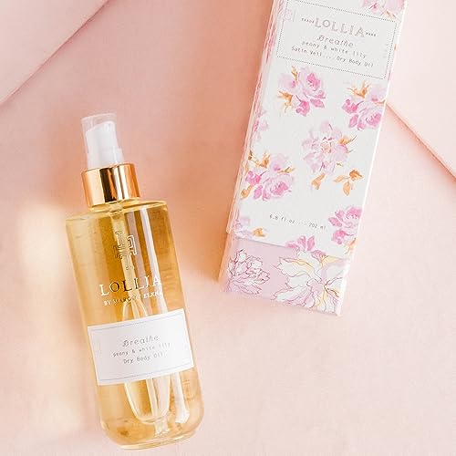 Lollia Breathe Dry Body Oil, 6.8 Fl. Oz. – Peony & White Lily – Women’s Body Oil, Scented Body Oil, Moisturizing Body Oil, Dry Body Oil For Women, For All Skin Types #TOP2