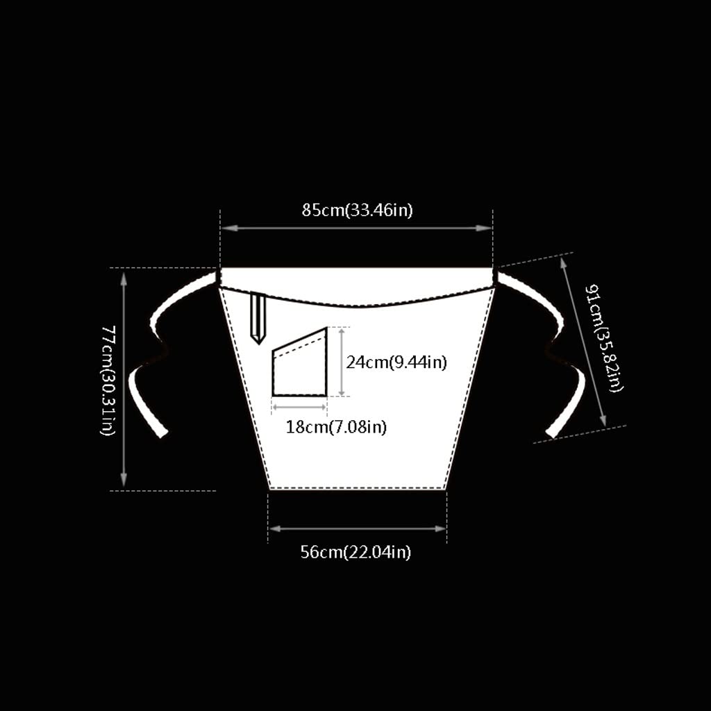 Lingula Apron with Pockets Chef Apron Kitchen Half-Length Apron Men and Women Half-Length Waist Apron Korean Chef Work Apron Cooking Aprons (Color : C)