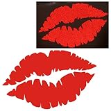 CUSHYSTORE Lips Kiss Jumbo Reflective Decal Sticker Red (8'x6')