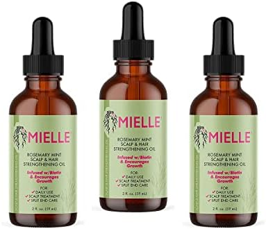 Mielle / rozmaryn miętowy, olejek wzmacniający skórę głowy i włosy, zdrowy wzrost włosów, 59 ml, 3 sztuki
